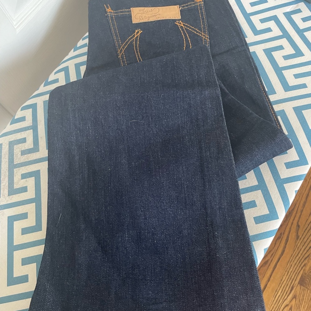 True Religion Dark Indigo Straight Jeans